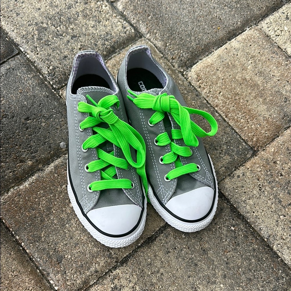 Kids Gray and Green Chucks Chuck Taylor